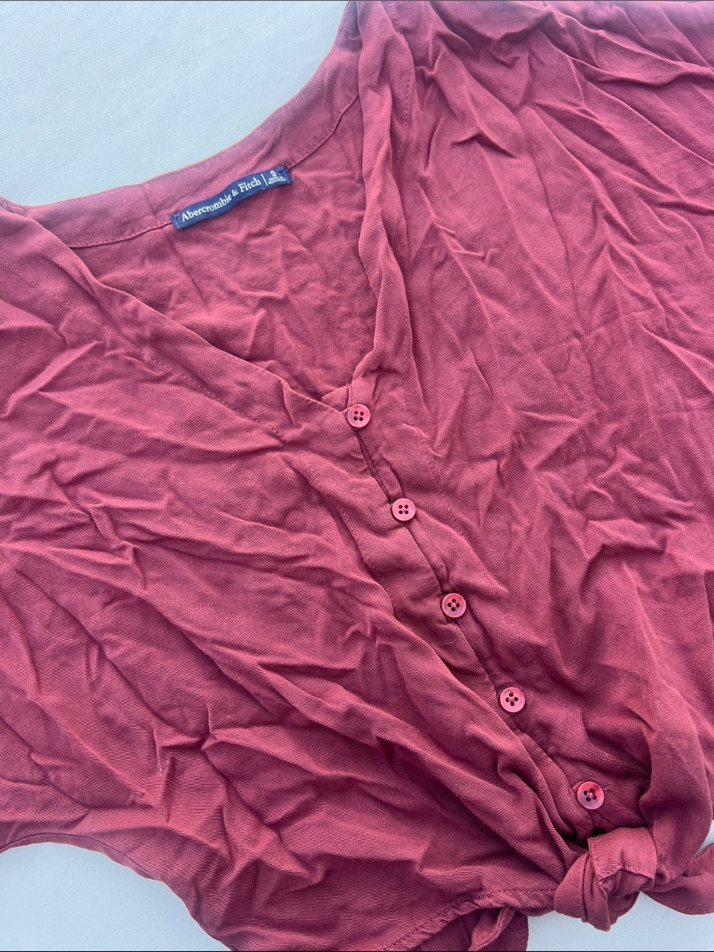 Abercrombie & Fitch Dusty Rose Button-Front Women's Top